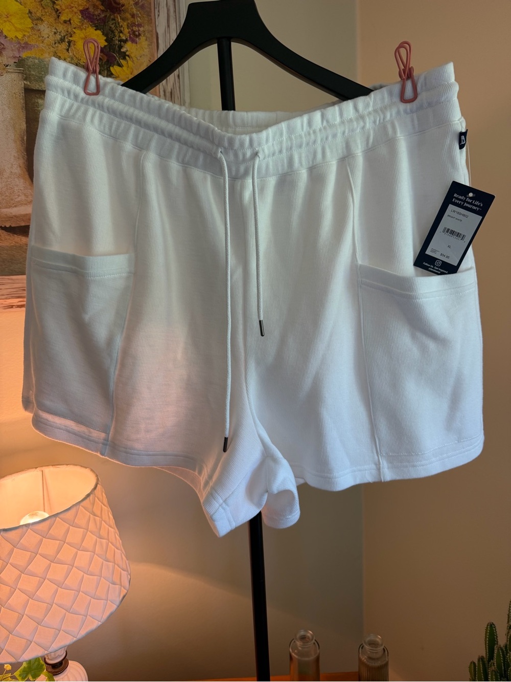 Lands' End White Women's Athletic Lounge Shorts $55 Retail